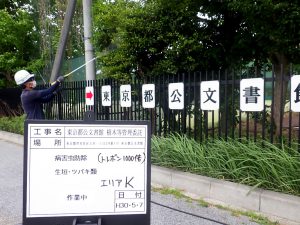 東京都公文書館　樹木等管理業務　病害虫防除
